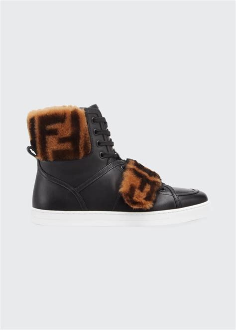 fendi sneakers toddler|fendi shearling sneakers.